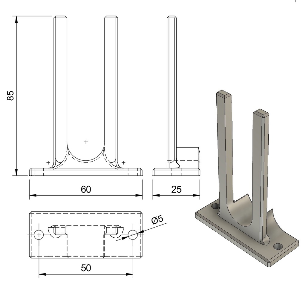 ガス流量計 自立ホルダー (テクネ計測 小型面積流量計NFM用)