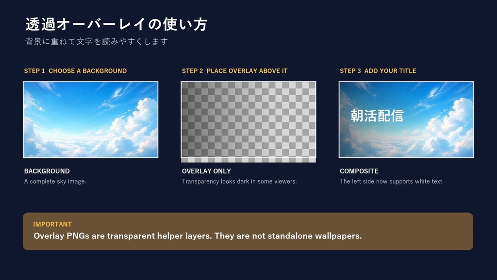 【有料版/PRO】空と雲の配信サムネイル素材セット|STREAM THUMBNAIL PACK