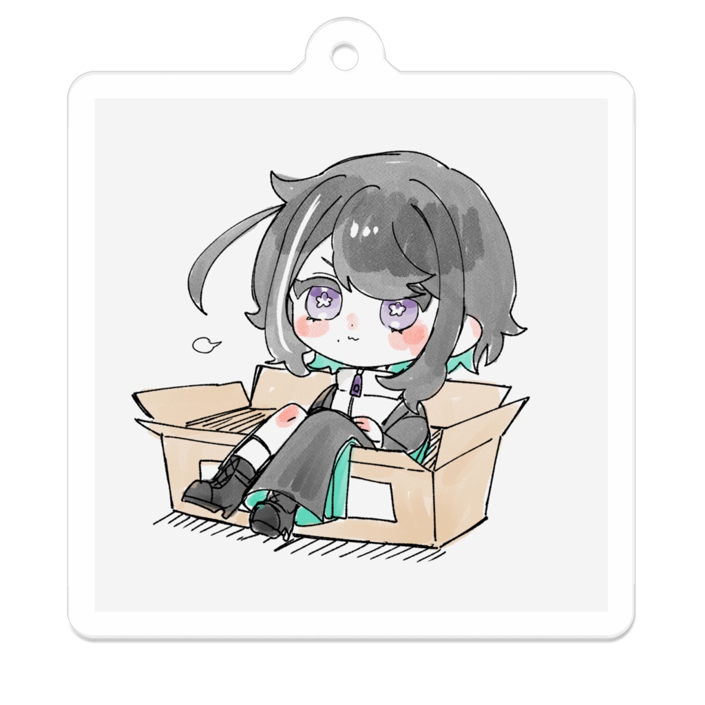 万屋八百 捨てられアクリルキーホルダー