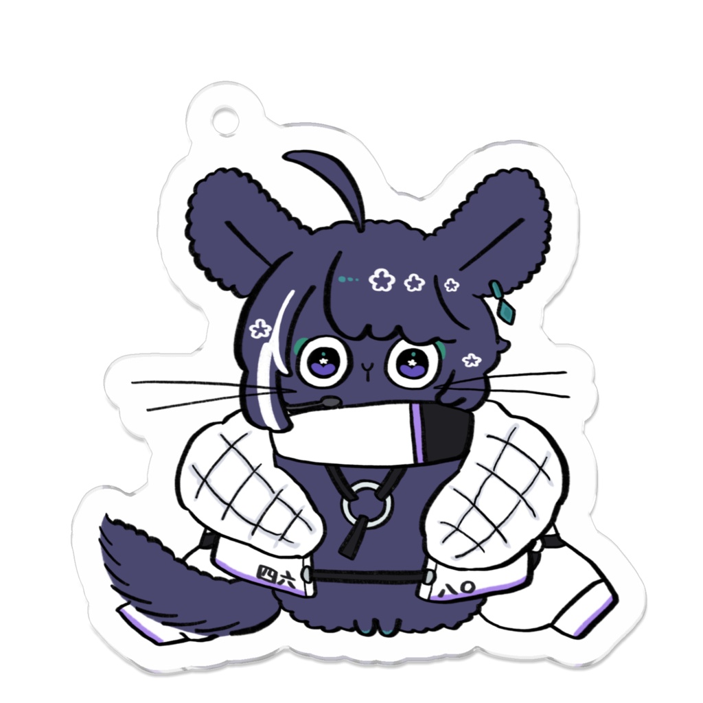 万屋八百 チンチラアクリルキーホルダー