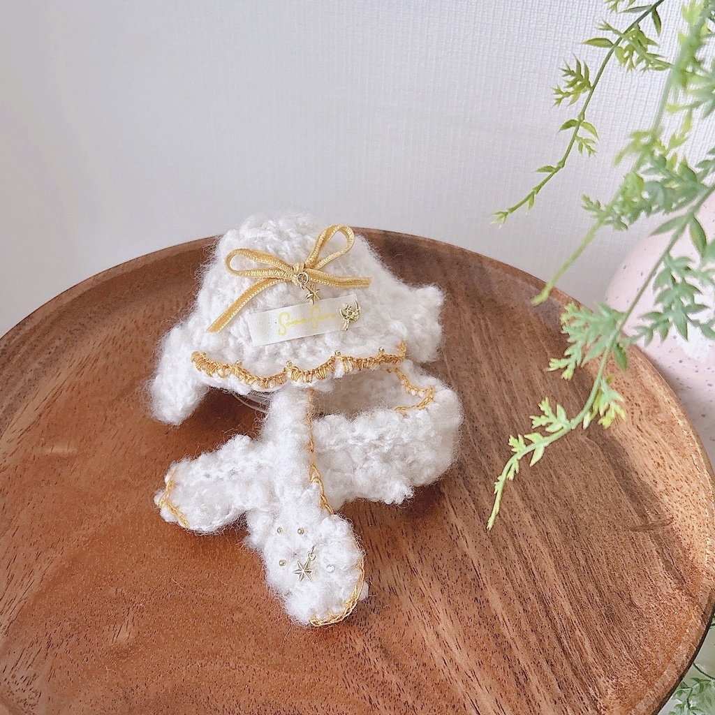 𝒩ℯ𝒷𝓊𝓁𝒶｛𝒽𝒶𝓉&𝓂𝓊𝒻𝒻𝓁ℯ𝓇｝アイボリー×イエロー𝜗𝜚　　