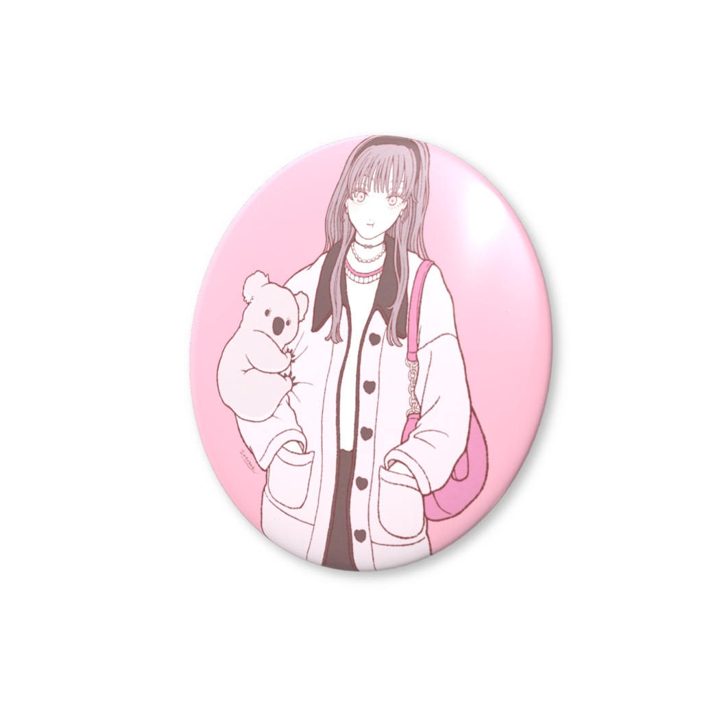 「懐いたコアラが離れない」缶バッジ