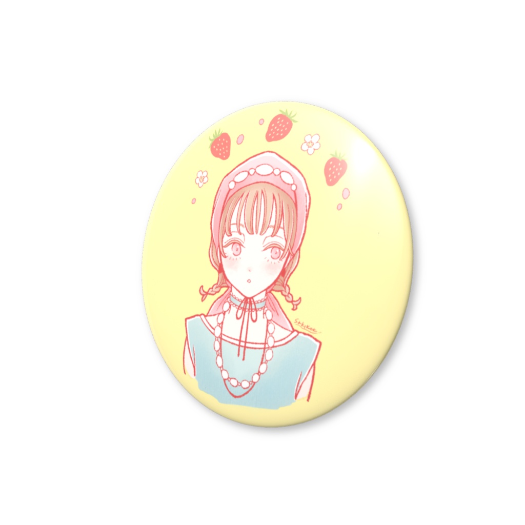 「strawberry party」缶バッジ