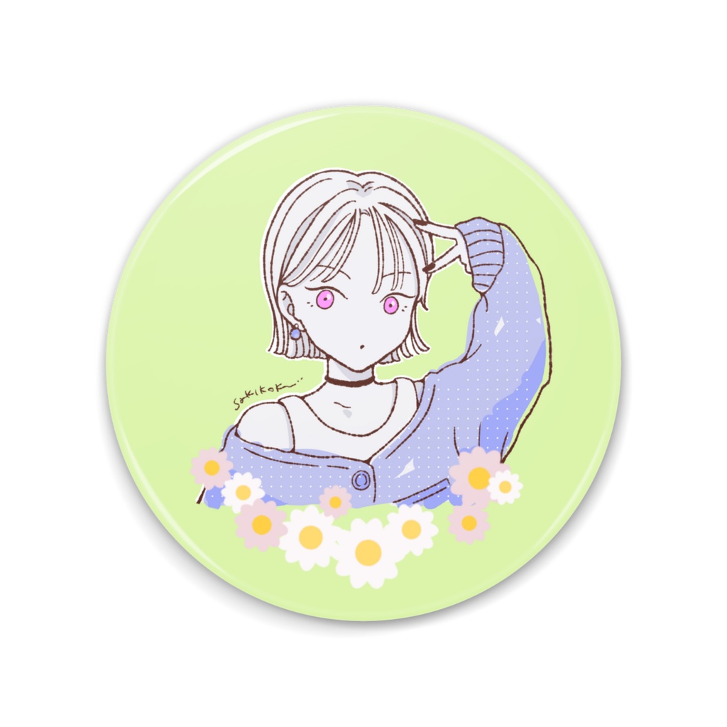 「peace ｰﾊﾟｰﾌﾟﾙｶｰﾃﾞｰ」缶ミラー