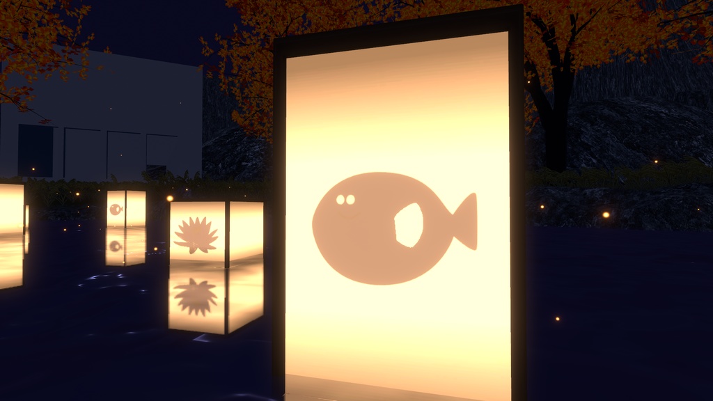 VRChat向けワールド『秋の灯篭セット』