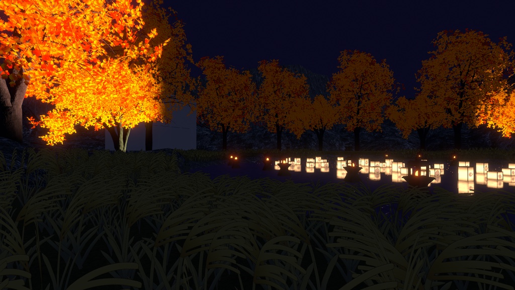 VRChat向けワールド『秋の灯篭セット』