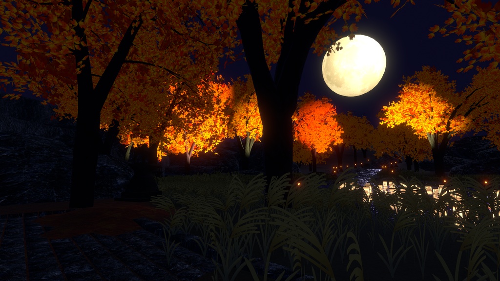 VRChat向けワールド『秋の灯篭セット』