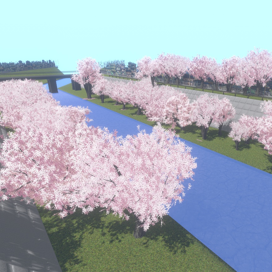 VRChat向けワールド『桜並木セット』