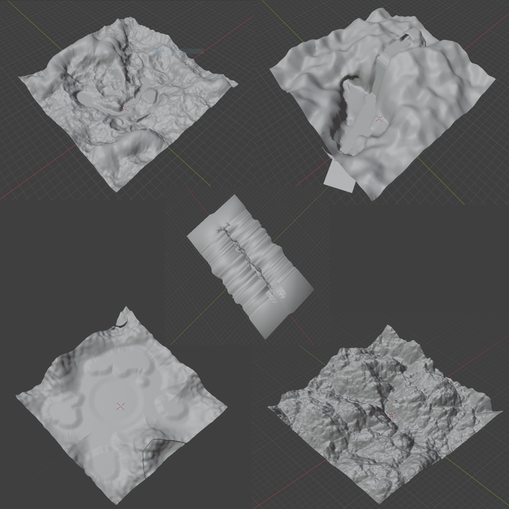 VRChat向けワールド『地形5種セット+花』