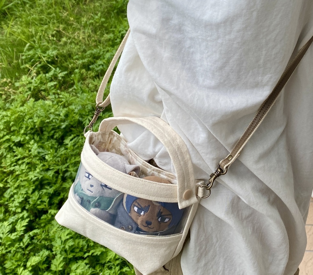 クリア窓付き、ぬいとおでかけバッグ