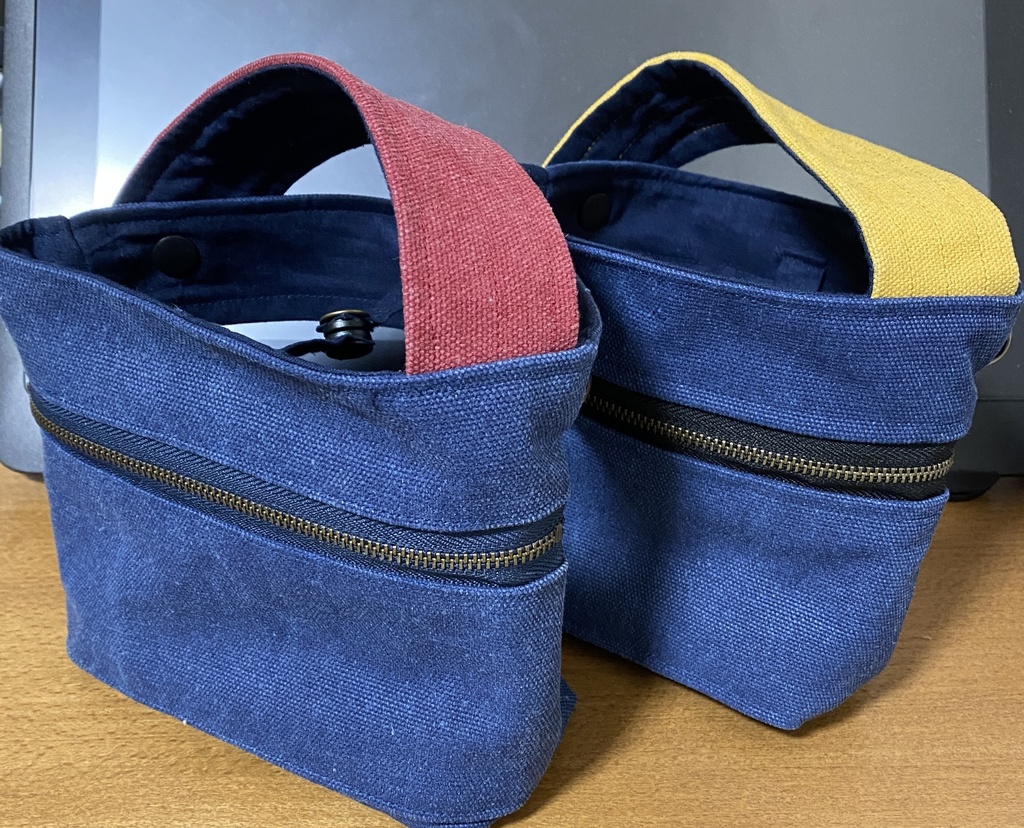 クリア窓付き、ぬいとおでかけバッグ(ファスナーポケット付き)