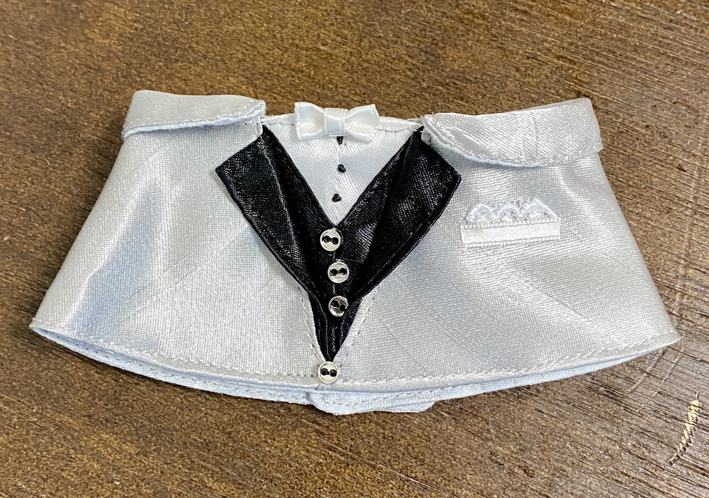 ぬい用タキシード&ウェディングドレス ベール付き