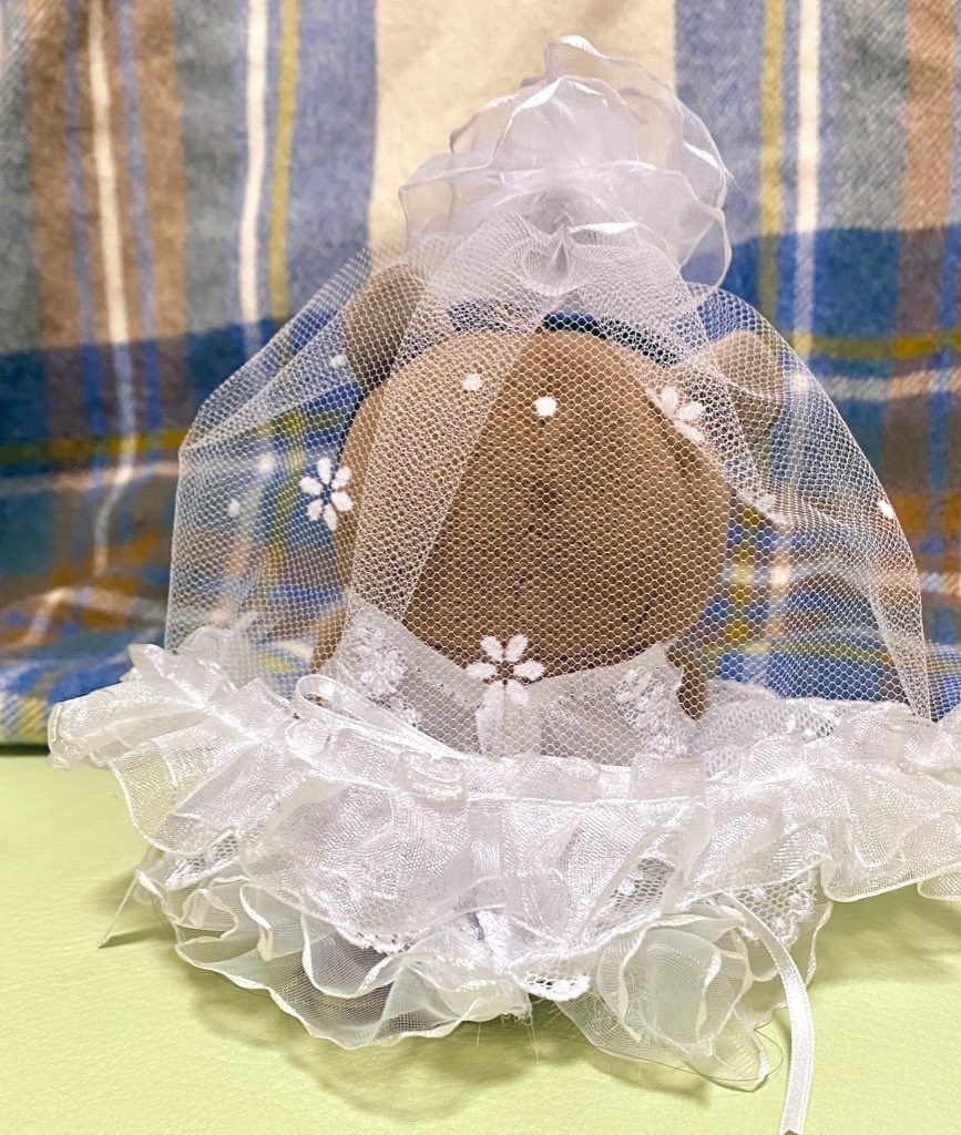 ぬい用タキシード&ウェディングドレス ベール付き