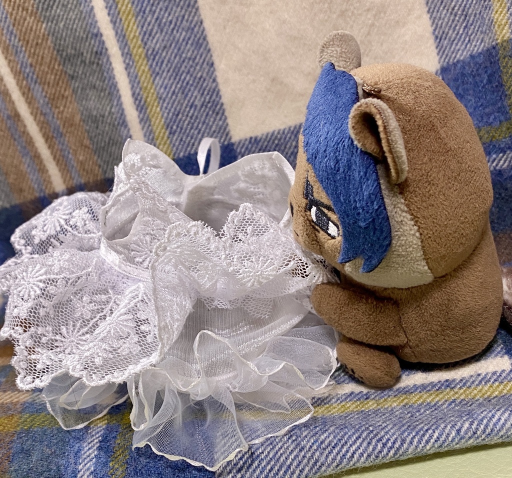 ぬい用タキシード&ウェディングドレス ベール付き