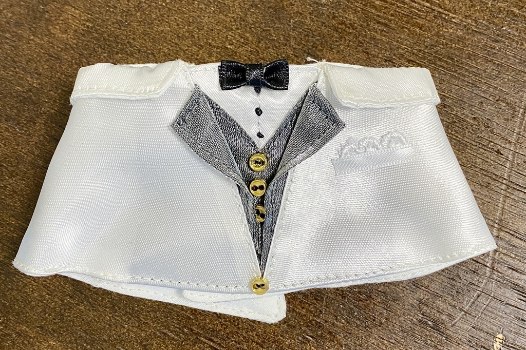 ぬい用タキシード&ウェディングドレス ベール付き