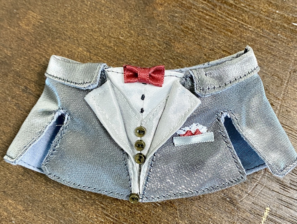 ぬい用タキシード&ウェディングドレス ベール付き