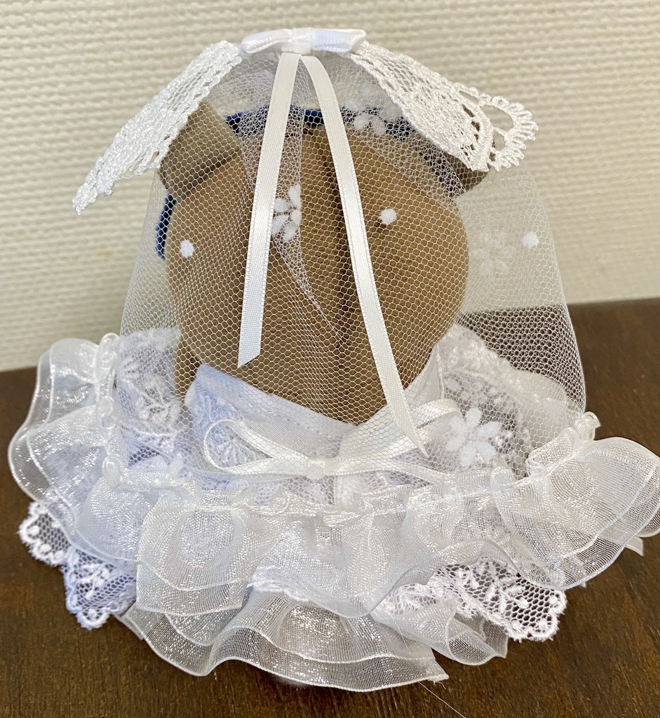 ぬい用タキシード&ウェディングドレス ベール付き