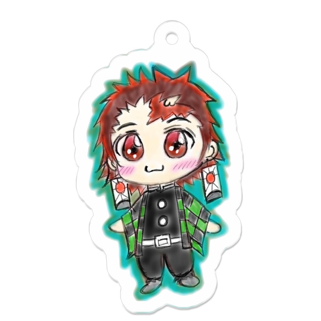 鬼滅の刃　竈門炭治郎　ファンアート　キーホルダー