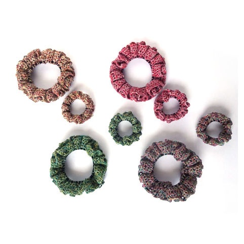 ミックスカラーのコットンシュシュ 大小セット☆