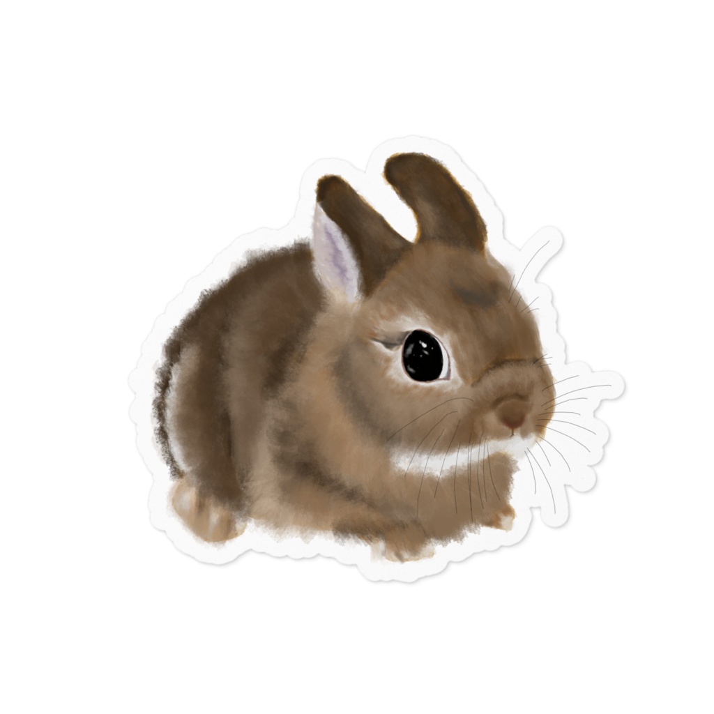 チロ目うさぎのステッカー