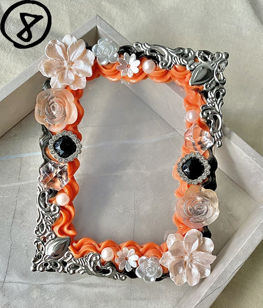 【B8サイズ・花シリーズⅠ】デコホイップ硬質カードケース