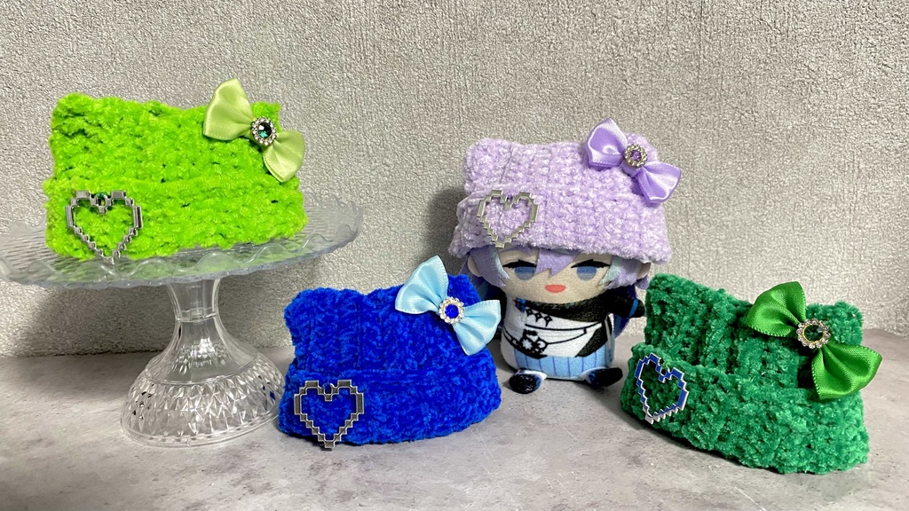 ネコ耳風ニット帽(にじぱぺサイズ)