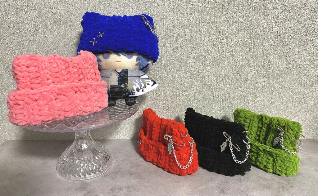 ネコ耳風ニット帽(にじぱぺサイズ)