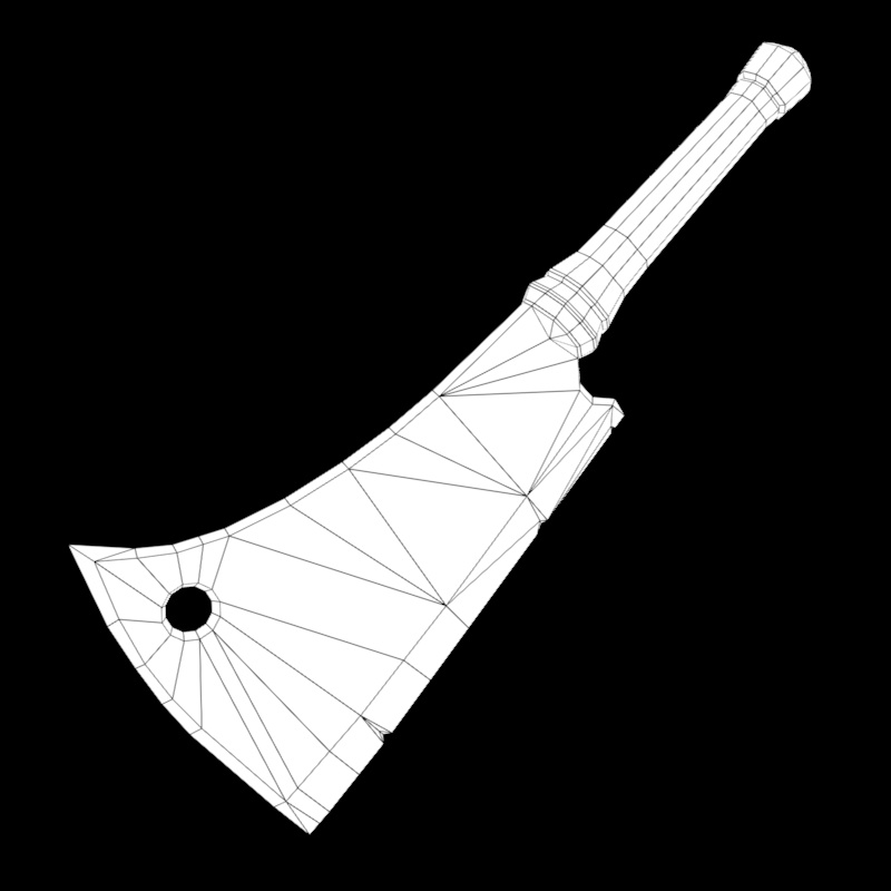 【3Dモデル】錆付いた肉切包丁