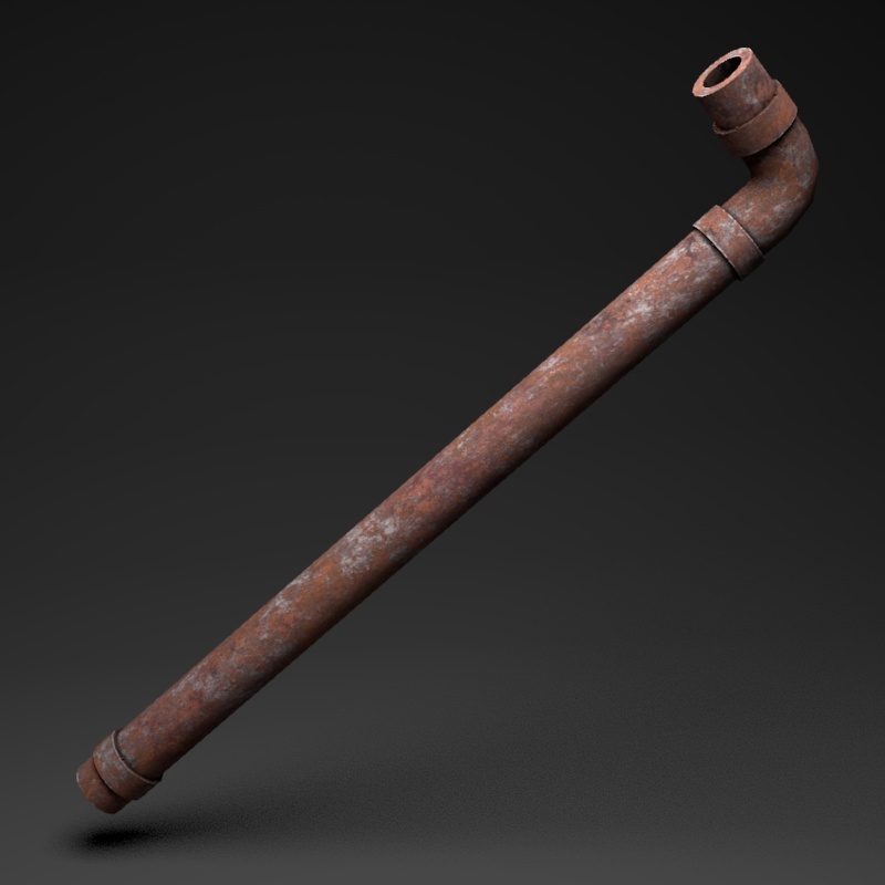 【3Dモデル】錆付いたパイプ