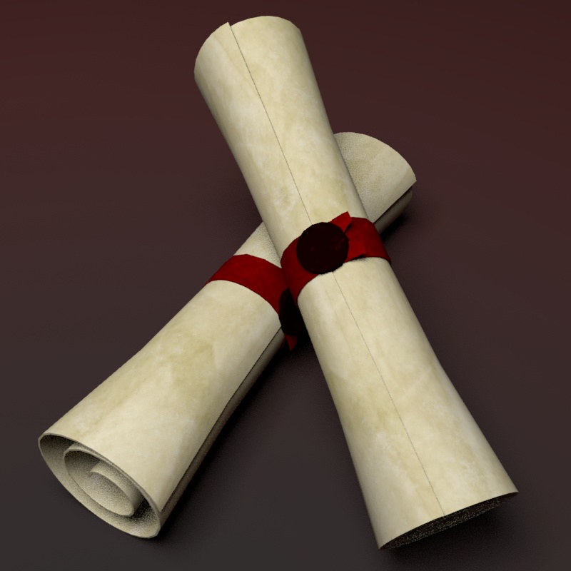 【3Dモデル】羊皮紙の巻物