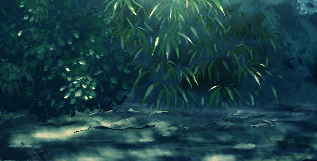 地面に近いアングルの自然背景