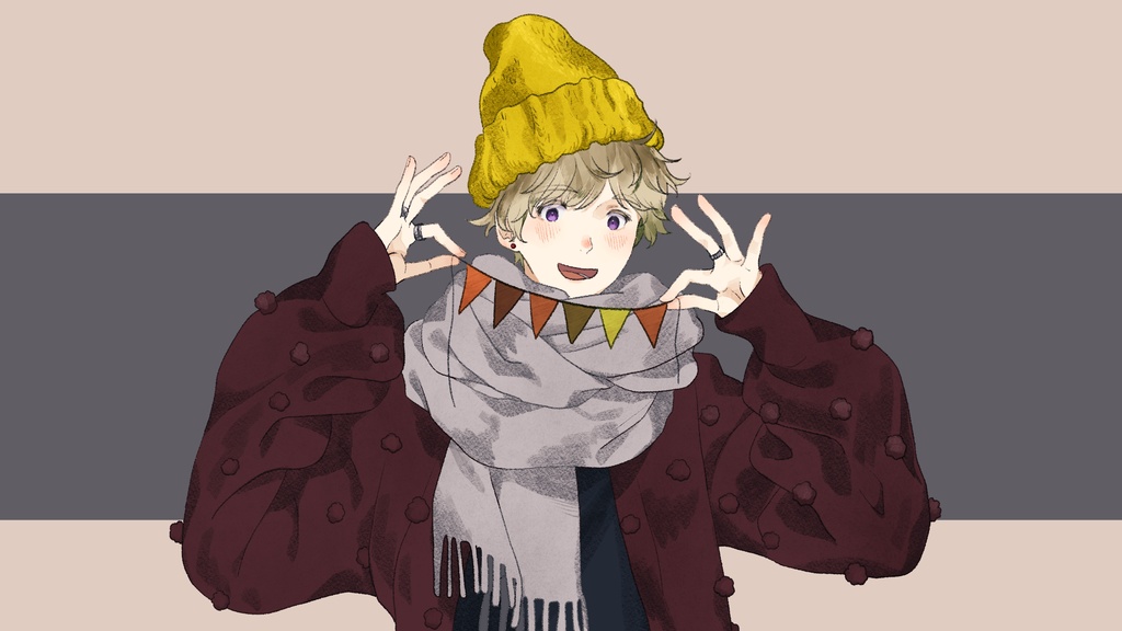 もこもこ少年(png透過画像付き!)