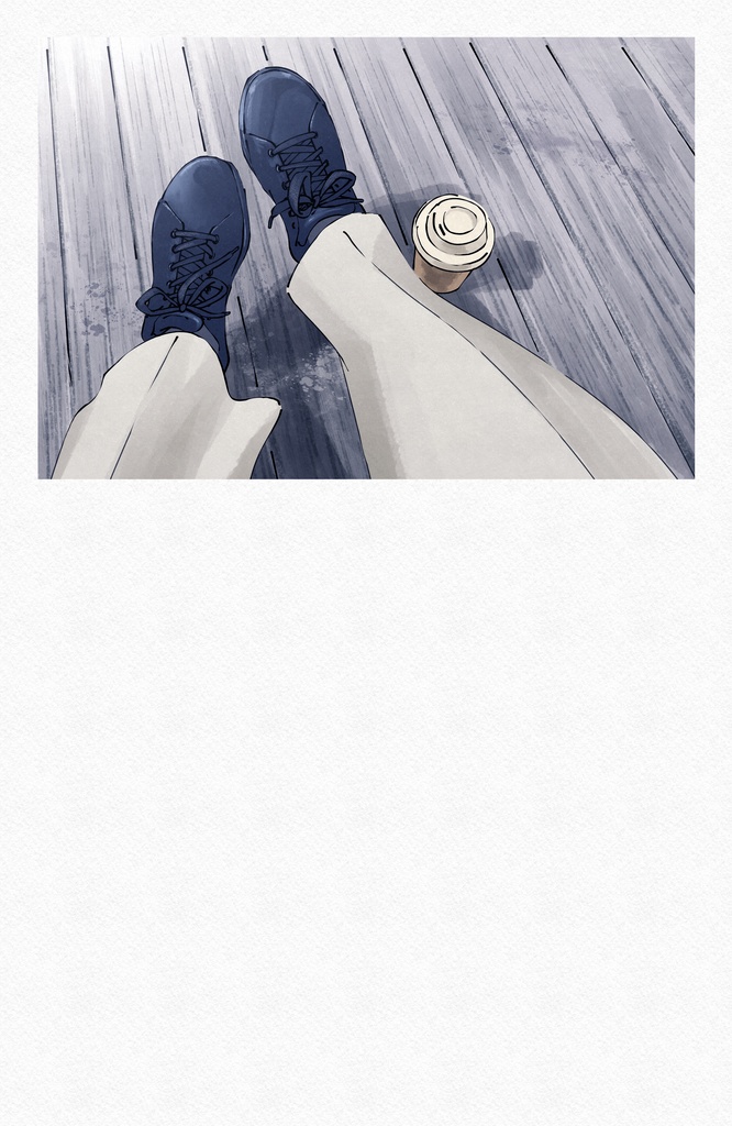 ベンチでほっと一息