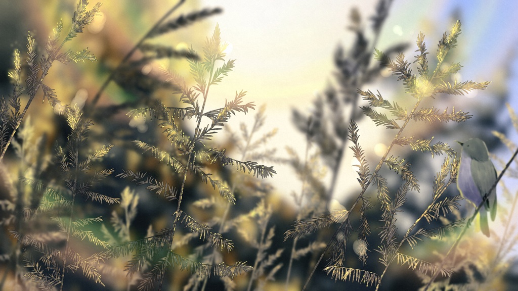 【背景】淡い光と植物