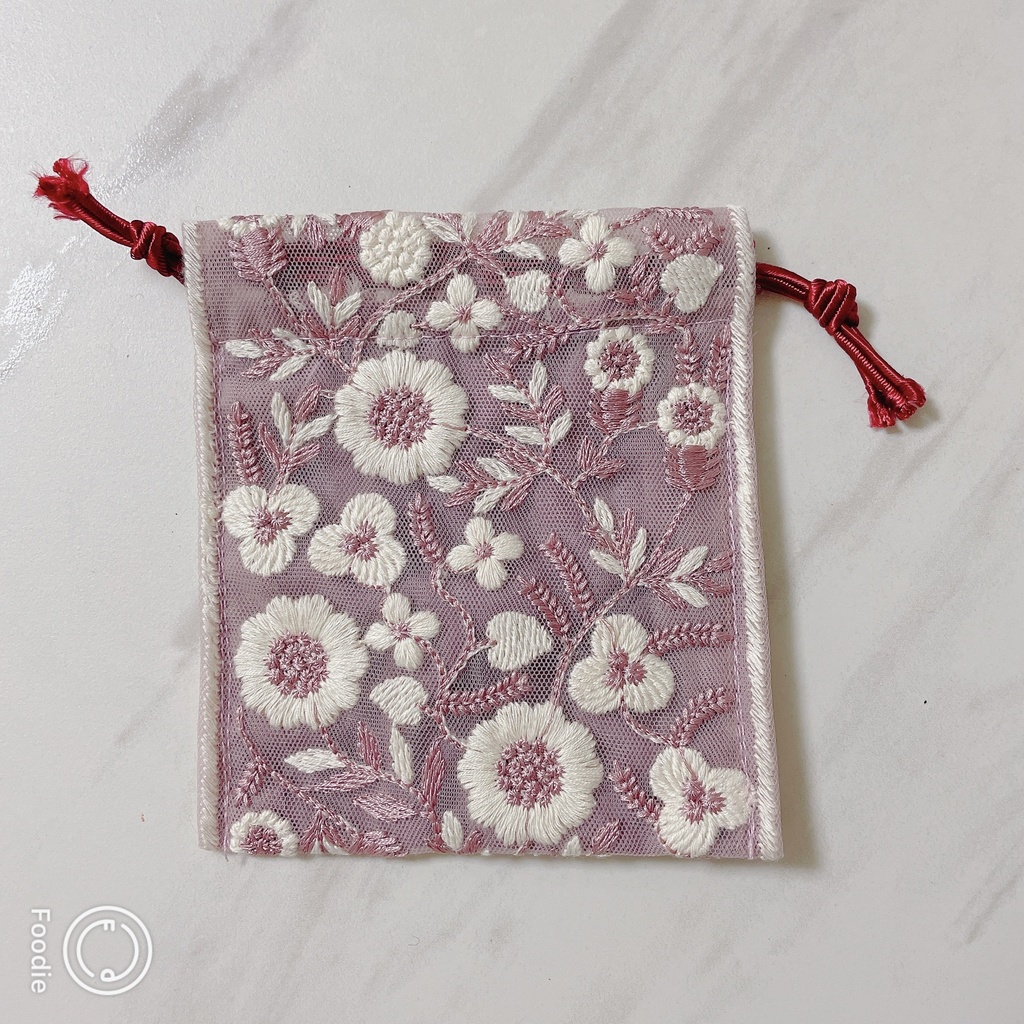 インド刺繍ミニ巾着