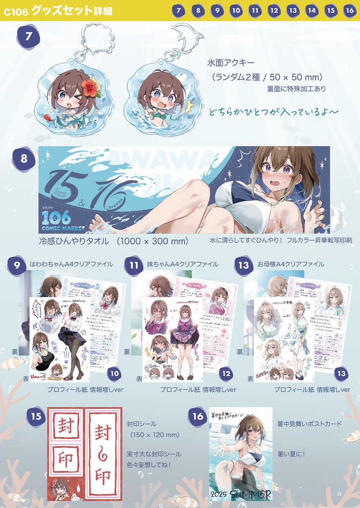 【C106 新刊グッズセット】はわわなJK vol.15+vol.16+グッズ