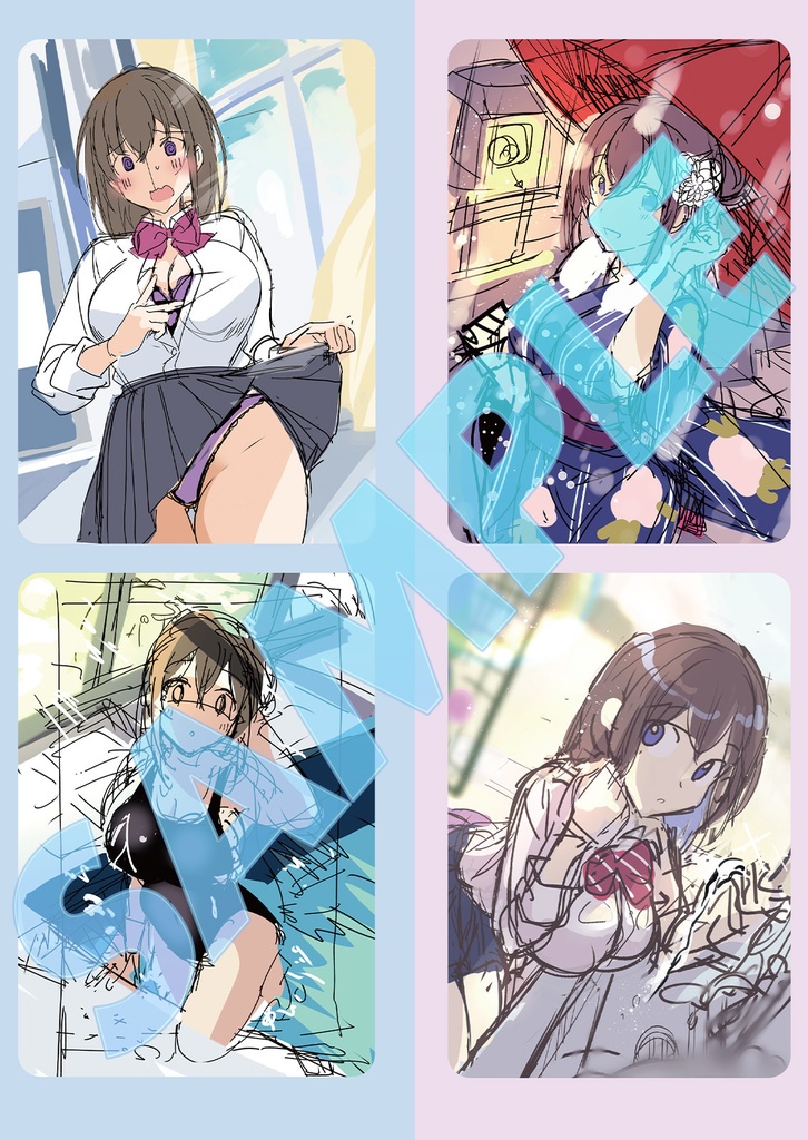 【新刊グッズセット】はわわなJK 5th Anniversary+線画本+グッズ