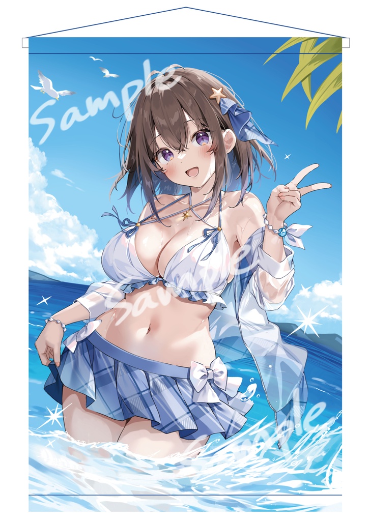 【C108】「アイドル水着はわわちゃん」B2Wスエードタペストリー(組み立て式)