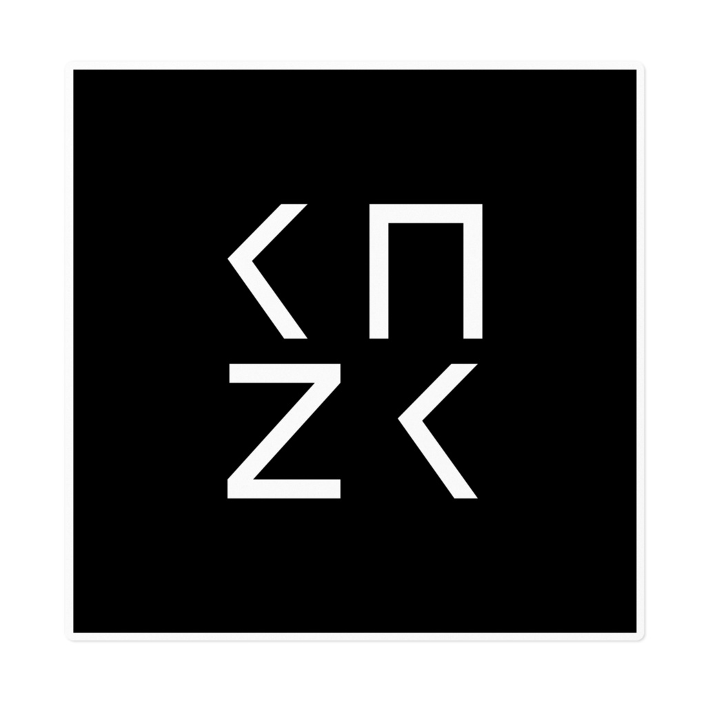 KNZK.me ステッカー (ブラック)