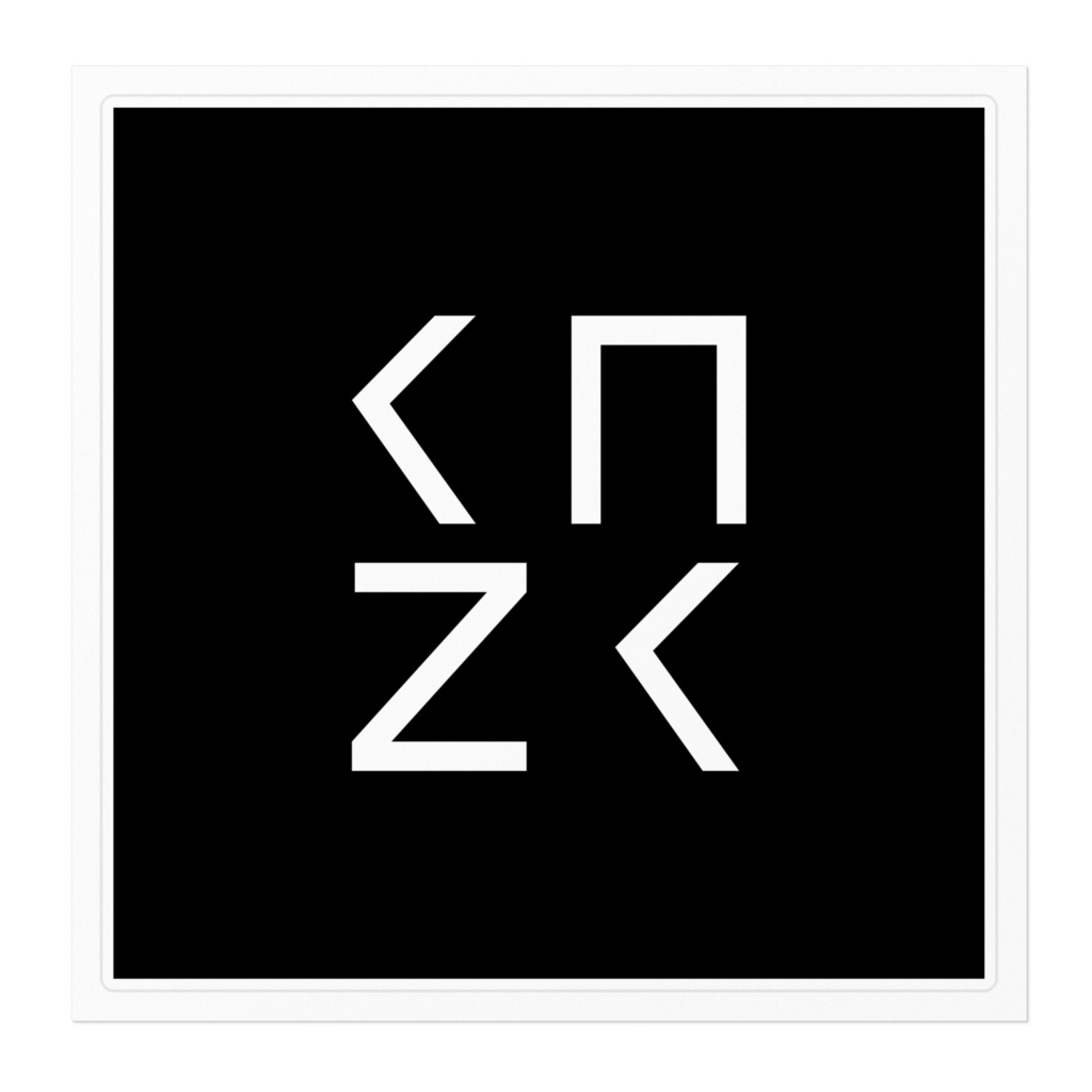 KNZK.me ステッカー (ブラック)