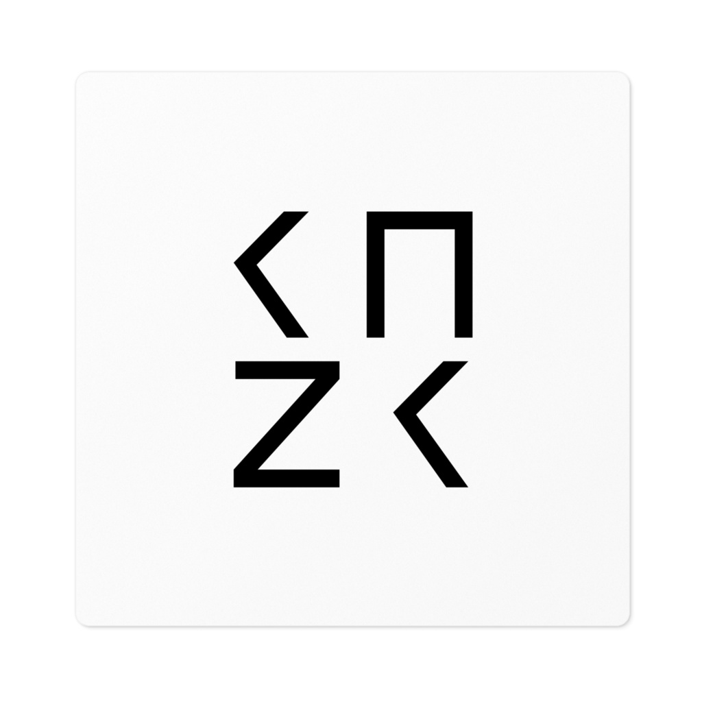 KNZK.me ミニステッカー (ホワイト)