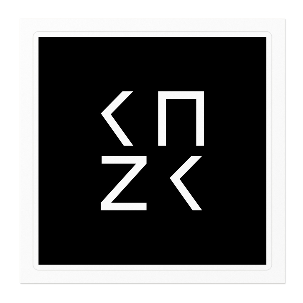 KNZK.me ミニステッカー (ブラック)