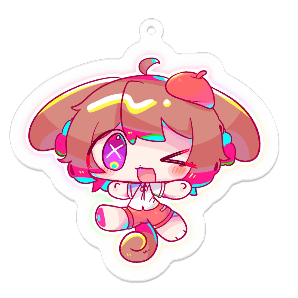 ぴーなちゃんキラキラアクリルキーホルダー