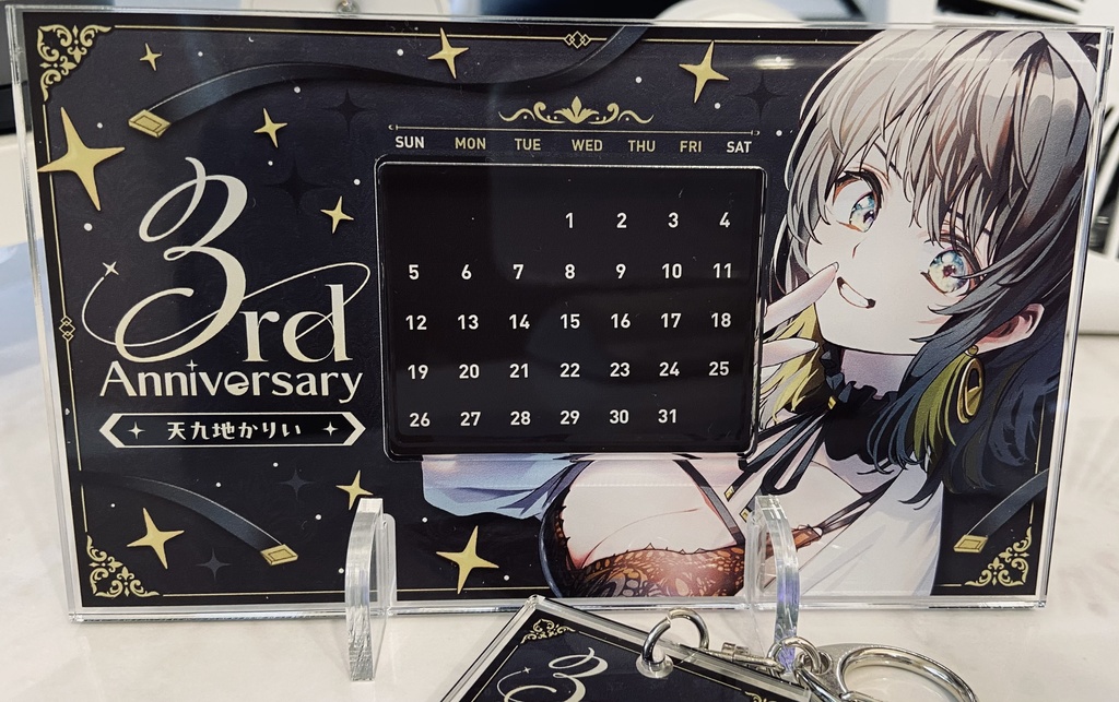 3周年記念グッズ第2弾!アクキー付き万年アクリルカレンダー