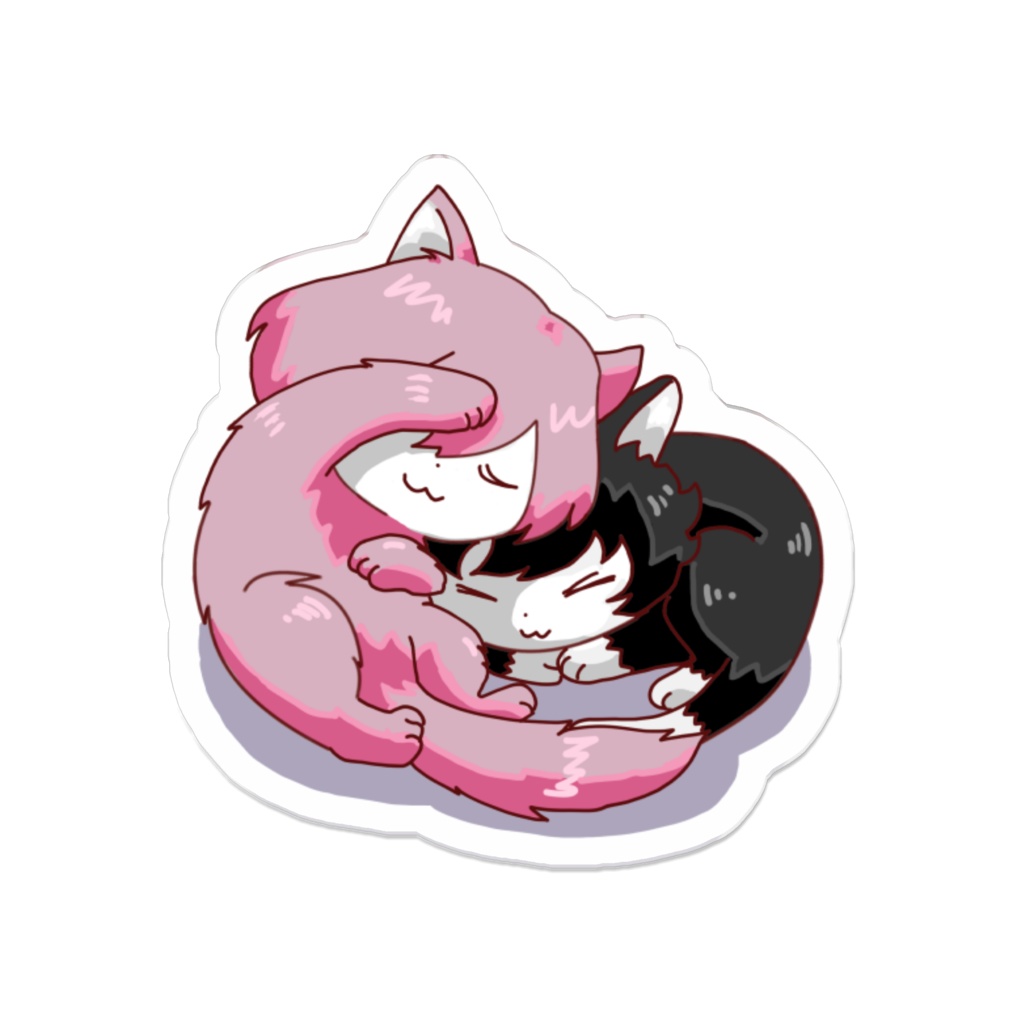 光俄 アクリルバッジ 猫(彩度低)
