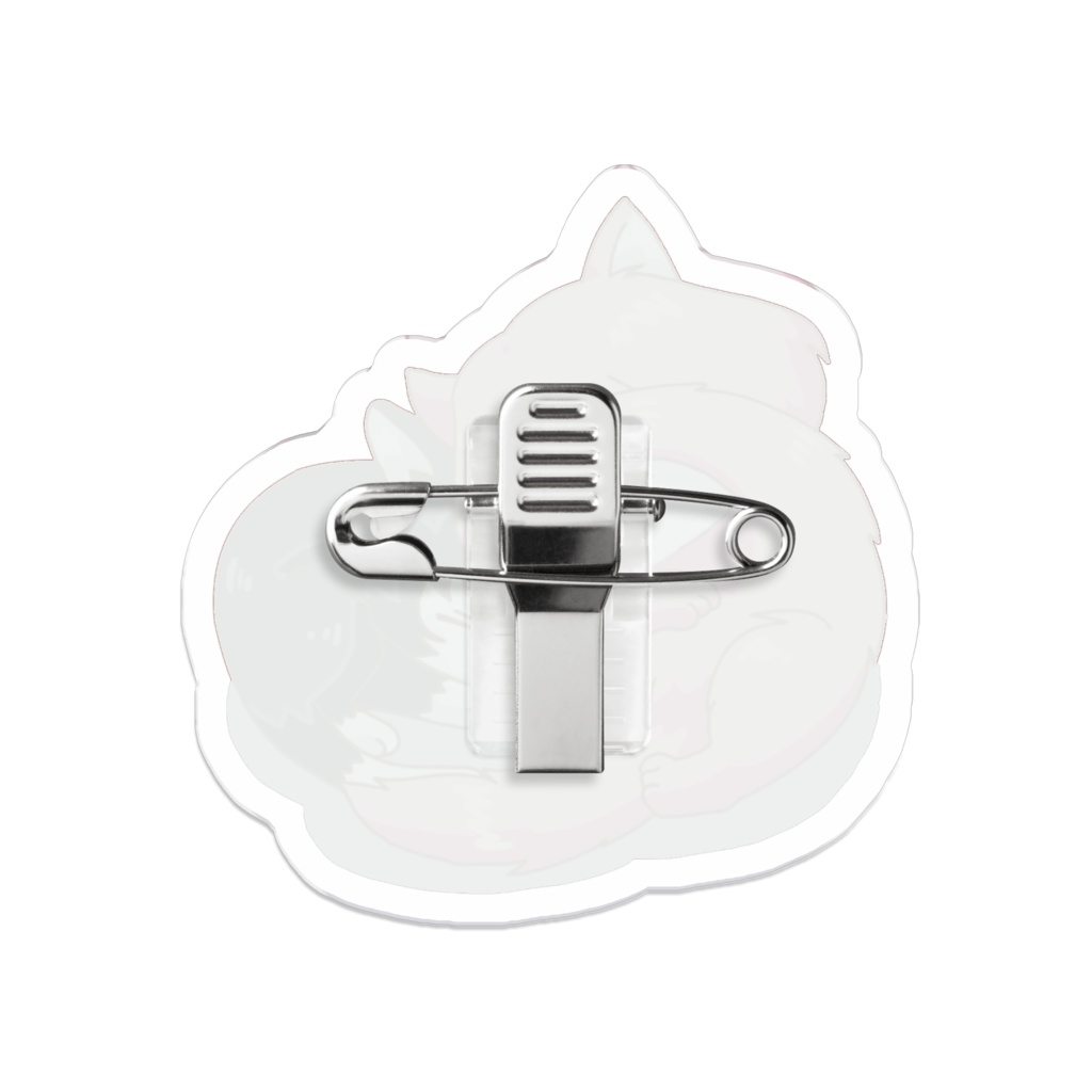 光俄 アクリルバッジ 猫(彩度低)