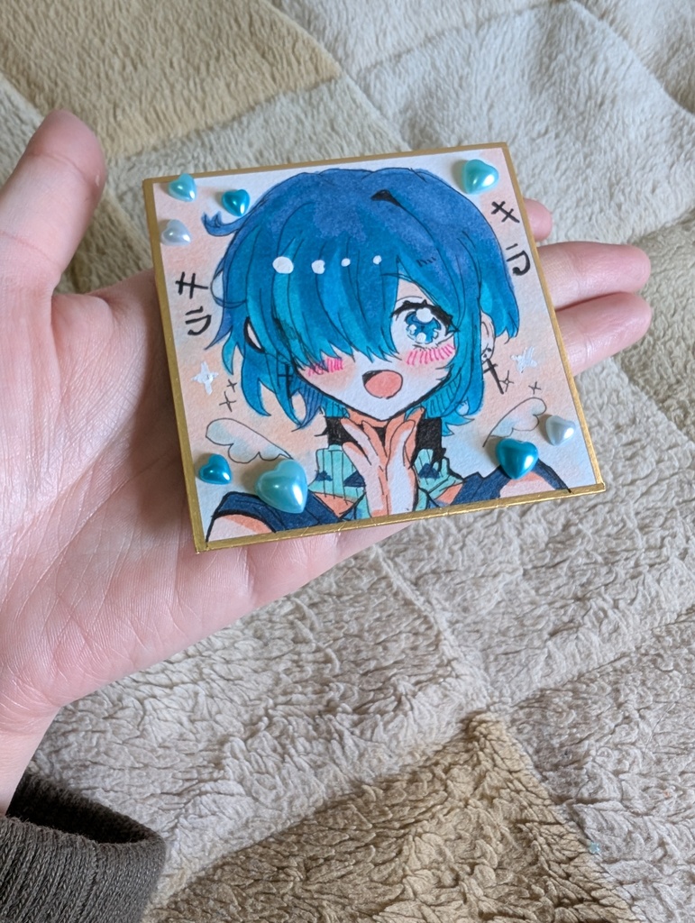 「オリジナルイラスト 天使ノコ・ルイくんの表情バリエ4枚セット ハート癒し系♡」