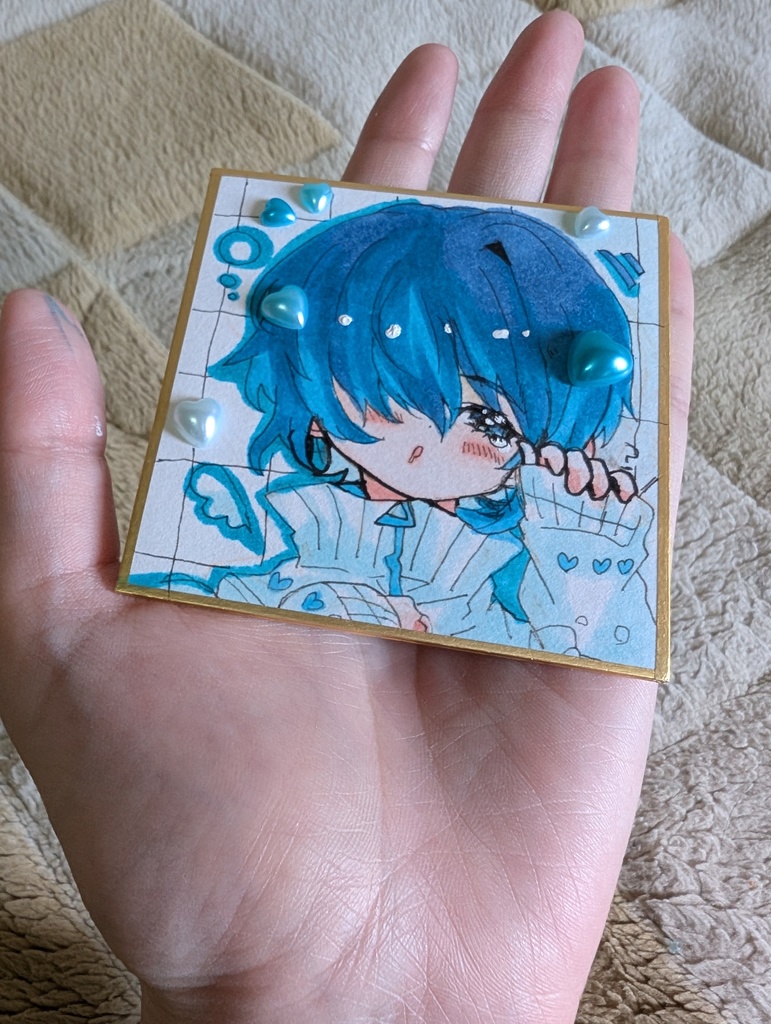 「オリジナルイラスト 天使ノコ・ルイくんの表情バリエ4枚セット ハート癒し系♡」