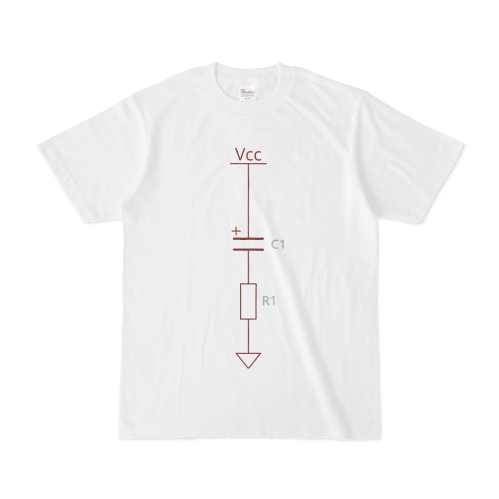電子回路Tシャツ(C1, R1)