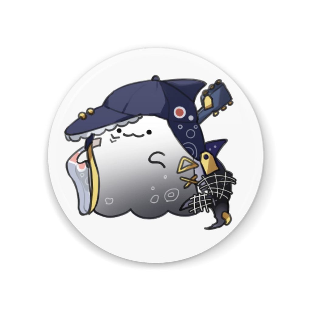 ゆんざめ/おばけ【缶ミラー-56mm】